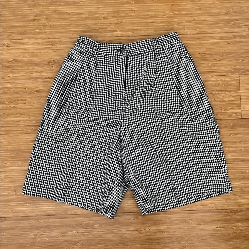 Vintage wool houndstooth shorts